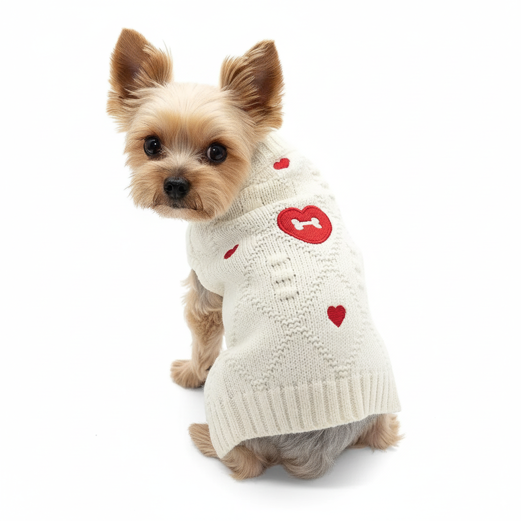 DOGO Bone Heart Dog Sweater
