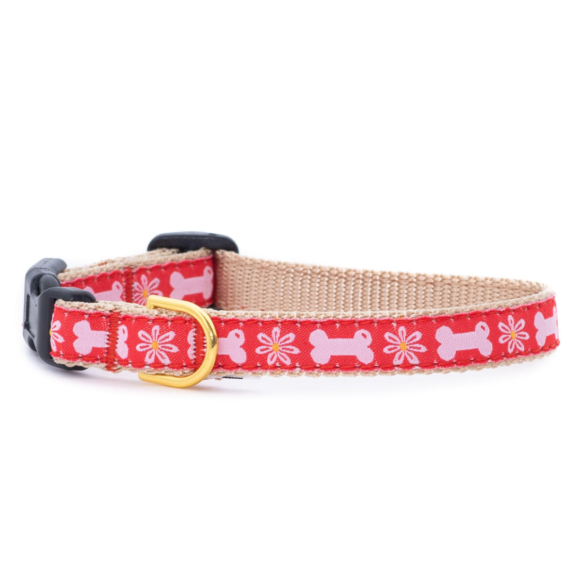 Up Country Bones in Bloom Small Breed Dog Collar