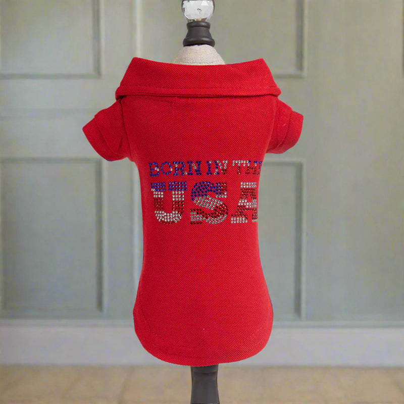 Born in the USA Polo - Red Limited Edition Sparkle Style (Now on Sale!)