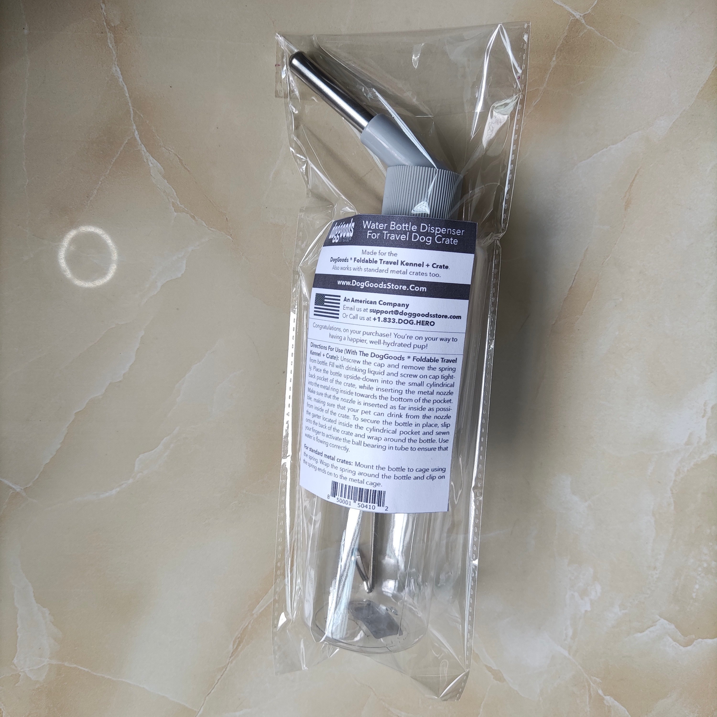 Water Bottle Dispenser For The Foldable Travel Dog Crate By DogGoods ™