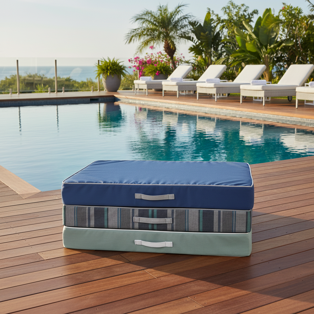 Bowsers Rectangular Patio Cushion Poolside