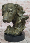 Bronze Labrador Retriever Dog Head Sculpture - Signed Original Art