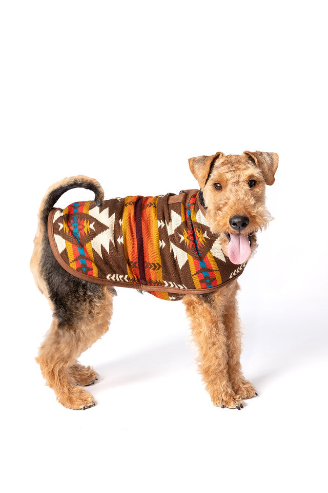 Brown Southwest Blanket Dog Coat