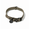 Brown Waxed Cotton Canvas Cat & Dog Collar – Matte Black Hardware