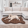 PupRug by Paw.com™ Faux Fur Orthopedic Dog Bed - Curve Brown