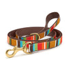 Up Country Brown Stripe Cast Brass Dog Leash