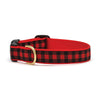 Up Country Buffalo Check Cast Brass Dog Collar