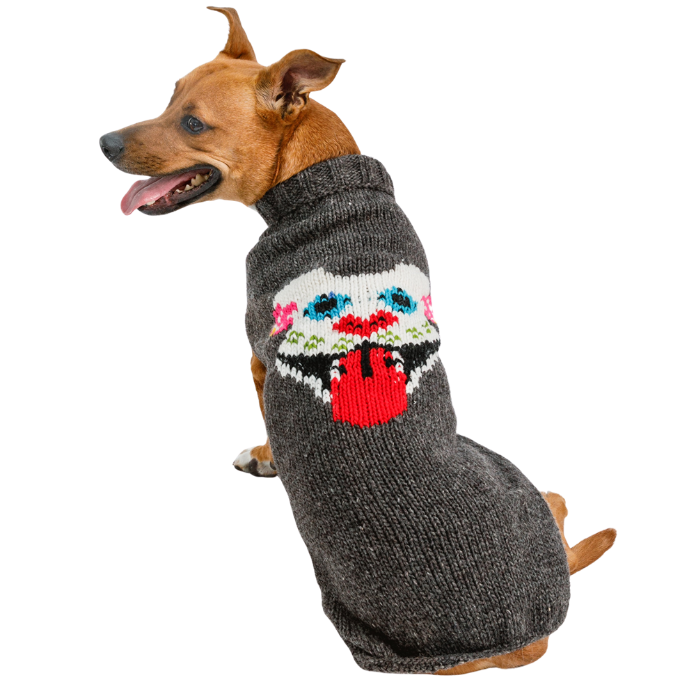 Chilly Dog Bully Skull Wool Dog Sweater