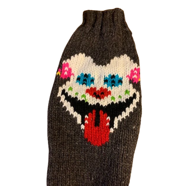 Chilly Dog Bully Skull Wool Dog Sweater