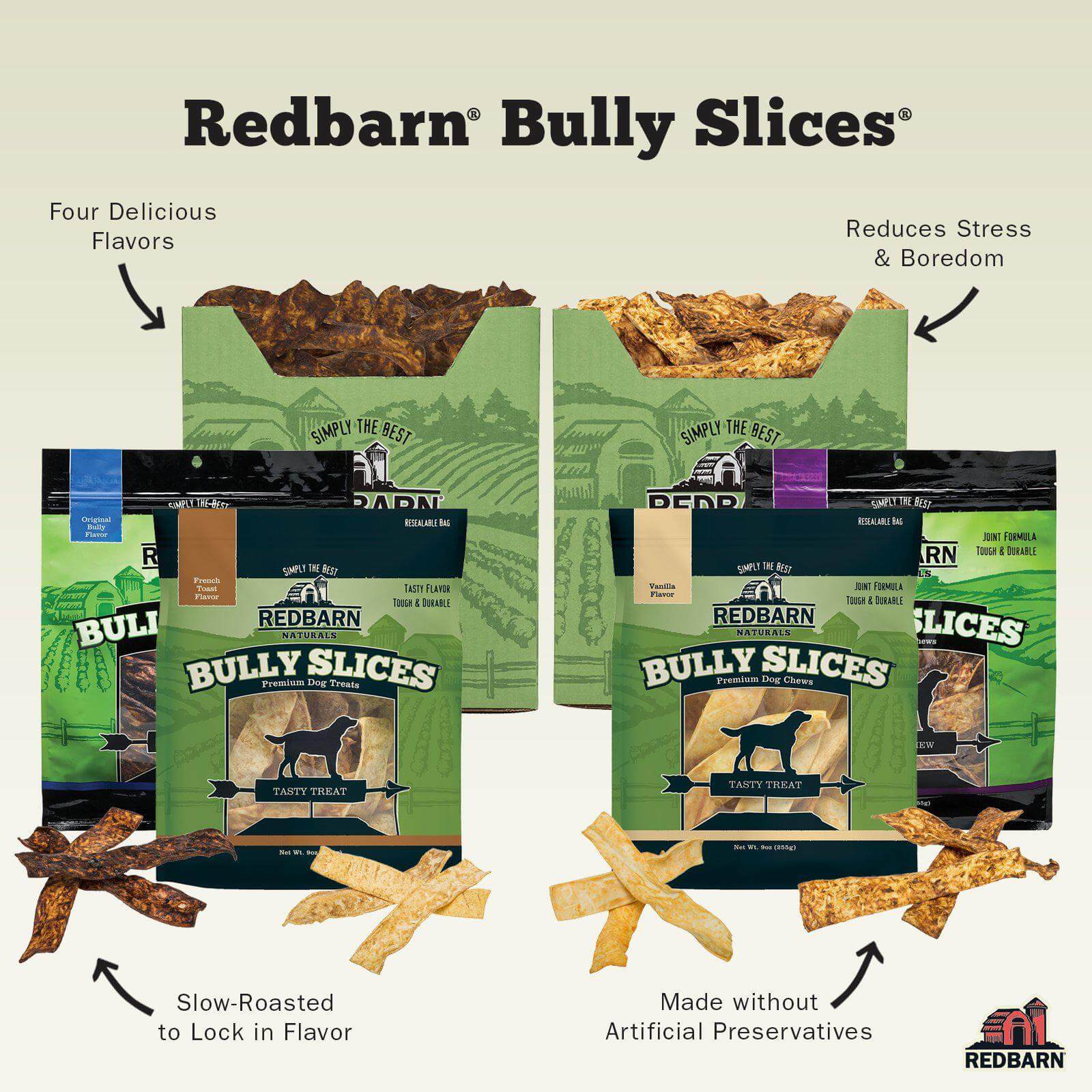 Redbarn Bully Slices (9oz) - HT Animal Supply