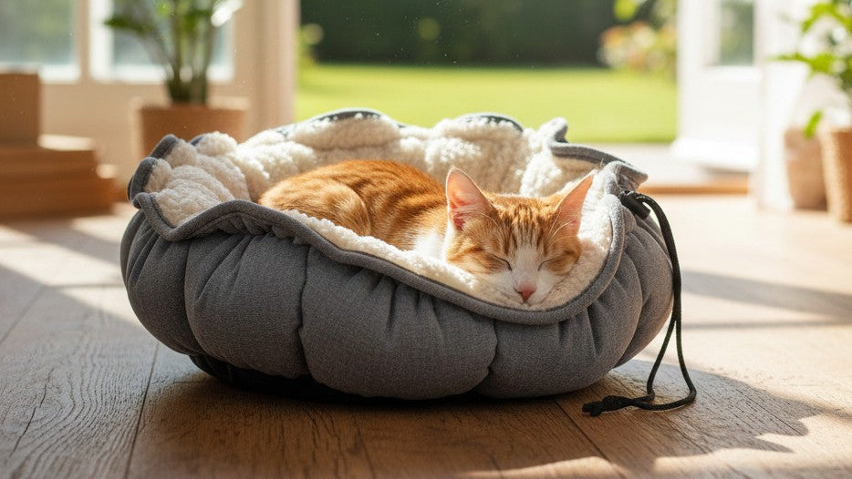 Bowsers Buttercup Cozy Pet Bed - Soft Nesting Comfort for Small Spaces