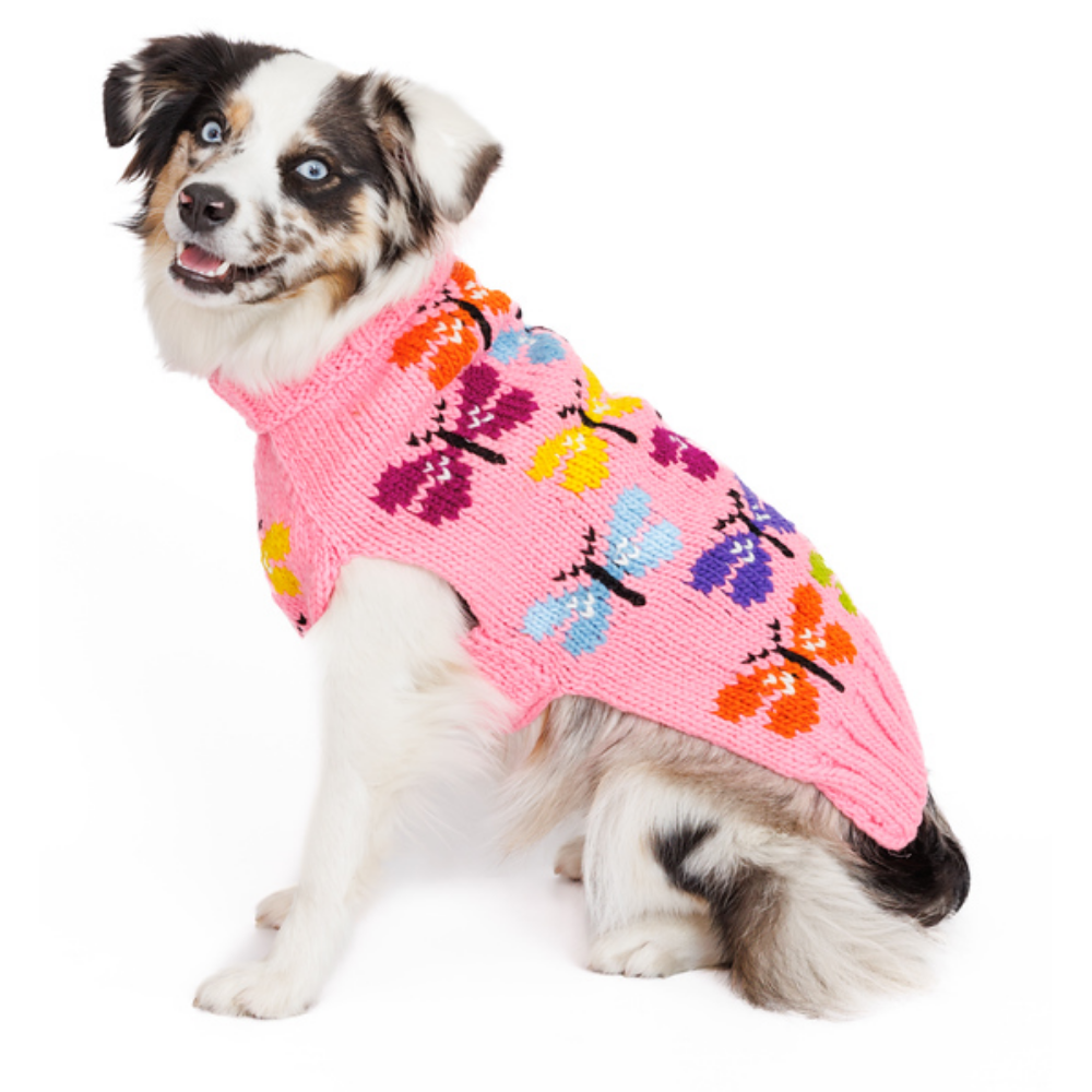 Chilly Dog Butterfly Wool Dog Sweater