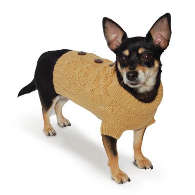 DOGO Button Cable Dog Sweater
