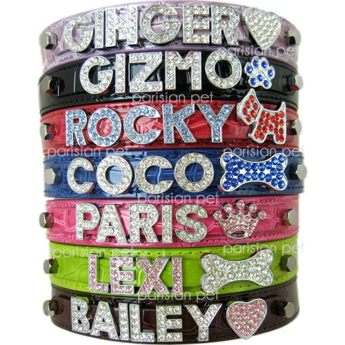 Parisian Pet Croc Collar for Dogs & Cats – Unique Faux Leather Crocodile Dog Collar, Personalized and Durable Design, Various Colors