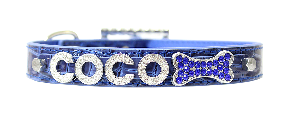 Parisian Pet Croc Collar for Dogs & Cats  Unique Faux Leather Crocodile Dog Collar, Personalized and Durable Design, Various Colors