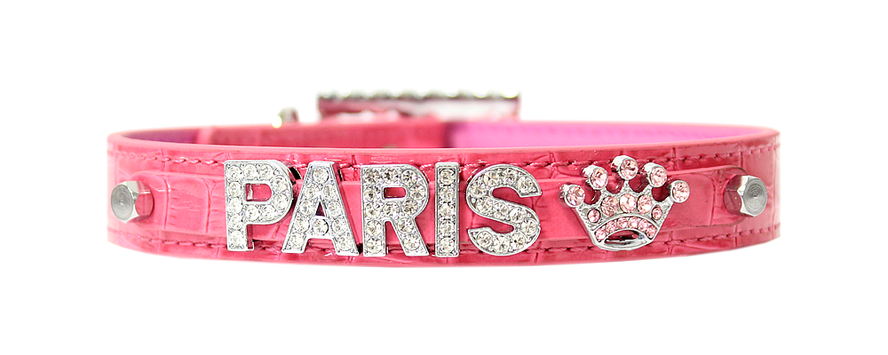 Parisian Pet Croc Collar for Dogs & Cats  Unique Faux Leather Crocodile Dog Collar, Personalized and Durable Design, Various Colors