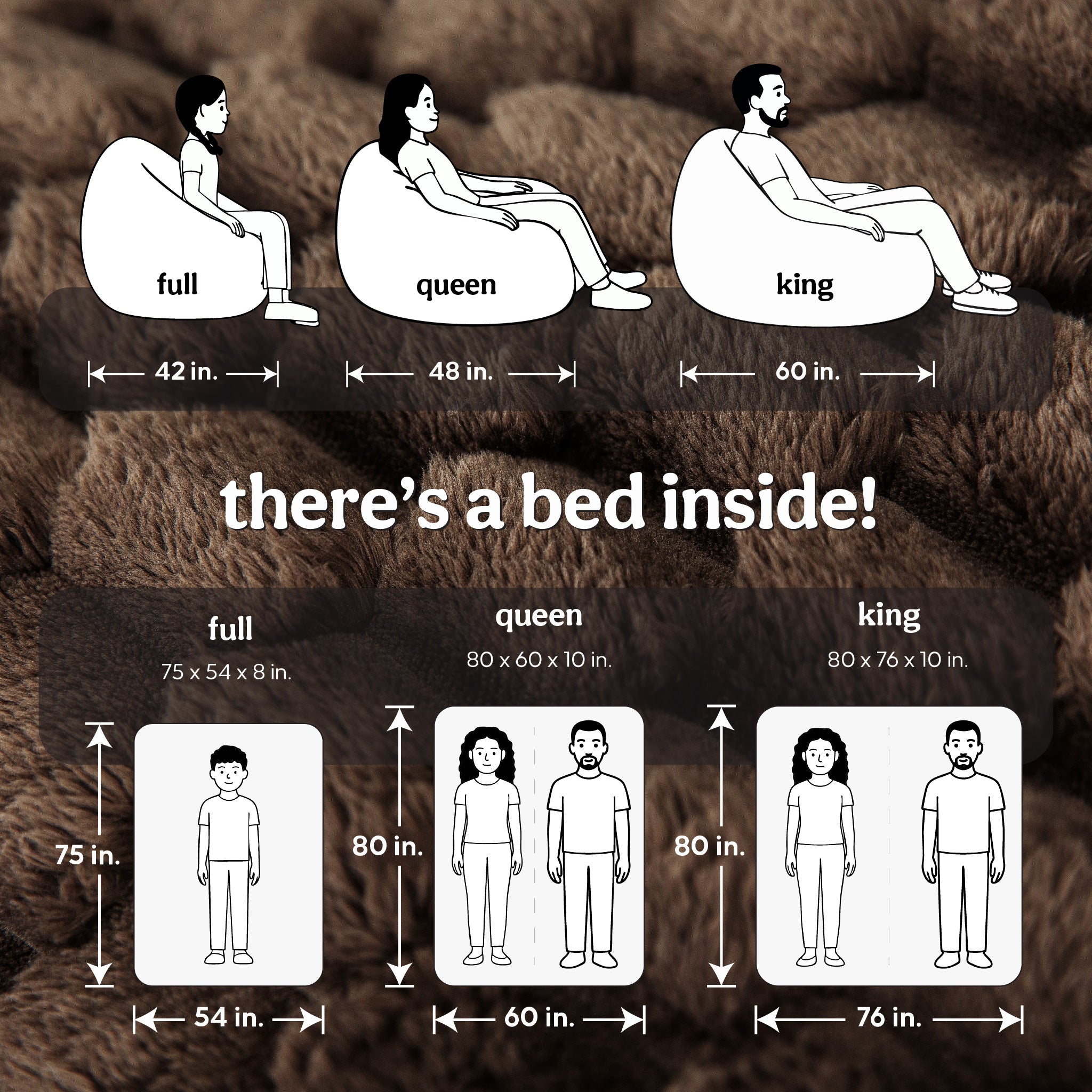 CordaRoy's Full Cloud Fabric Nest Convertible Bean Bag Chair
