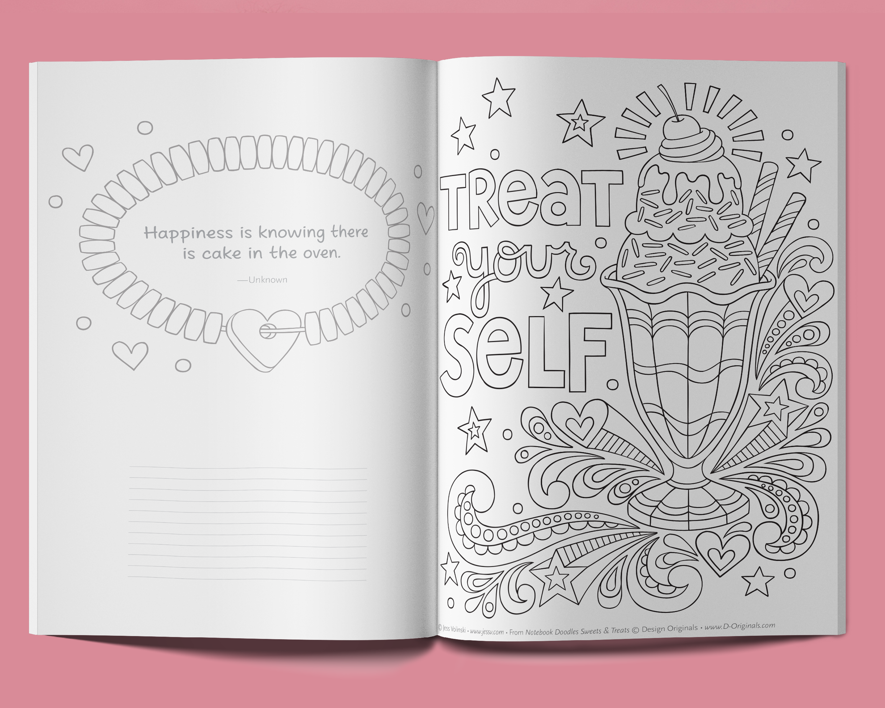 Notebook Doodles Sweets & Treats Customized