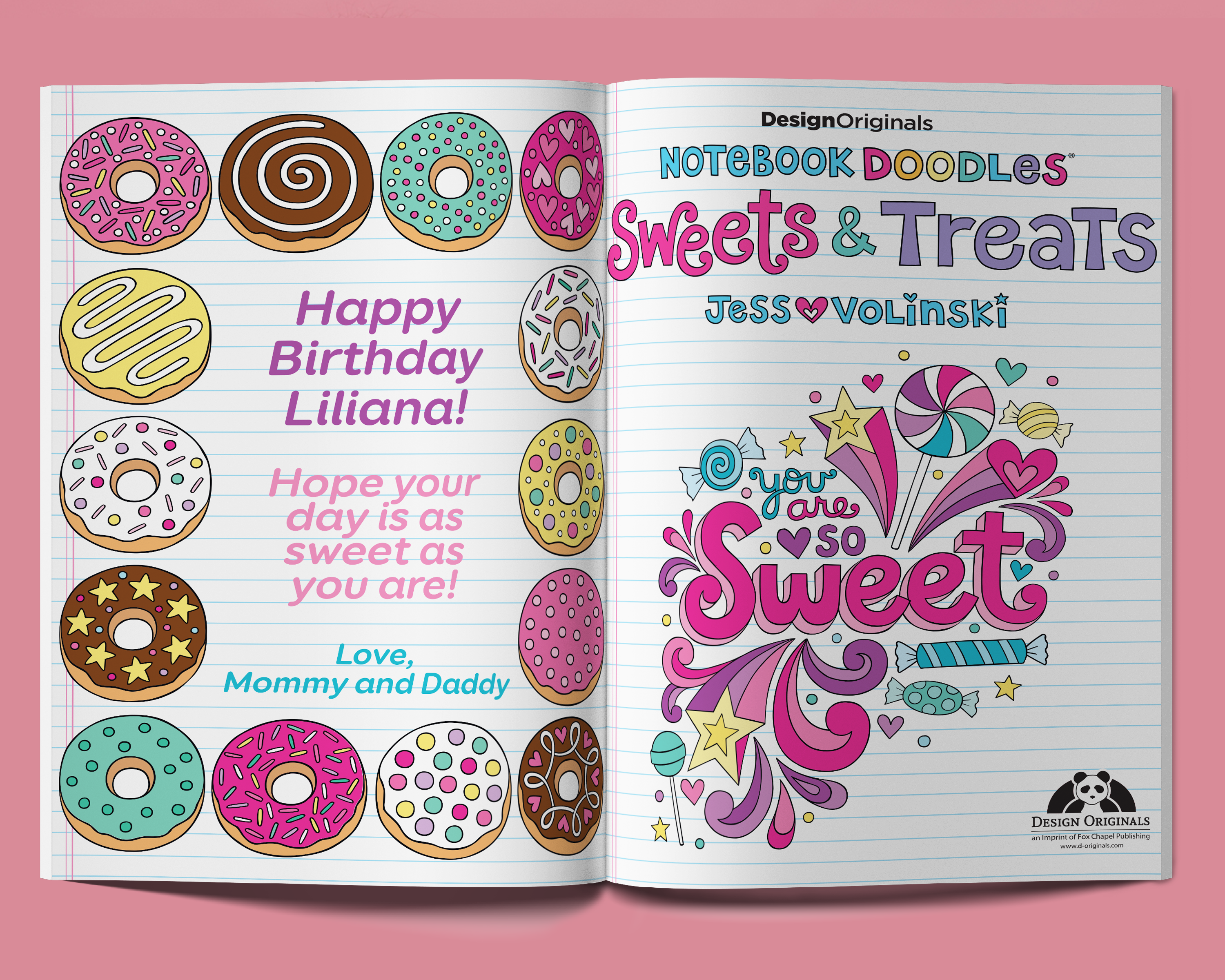 Notebook Doodles Sweets & Treats Customized