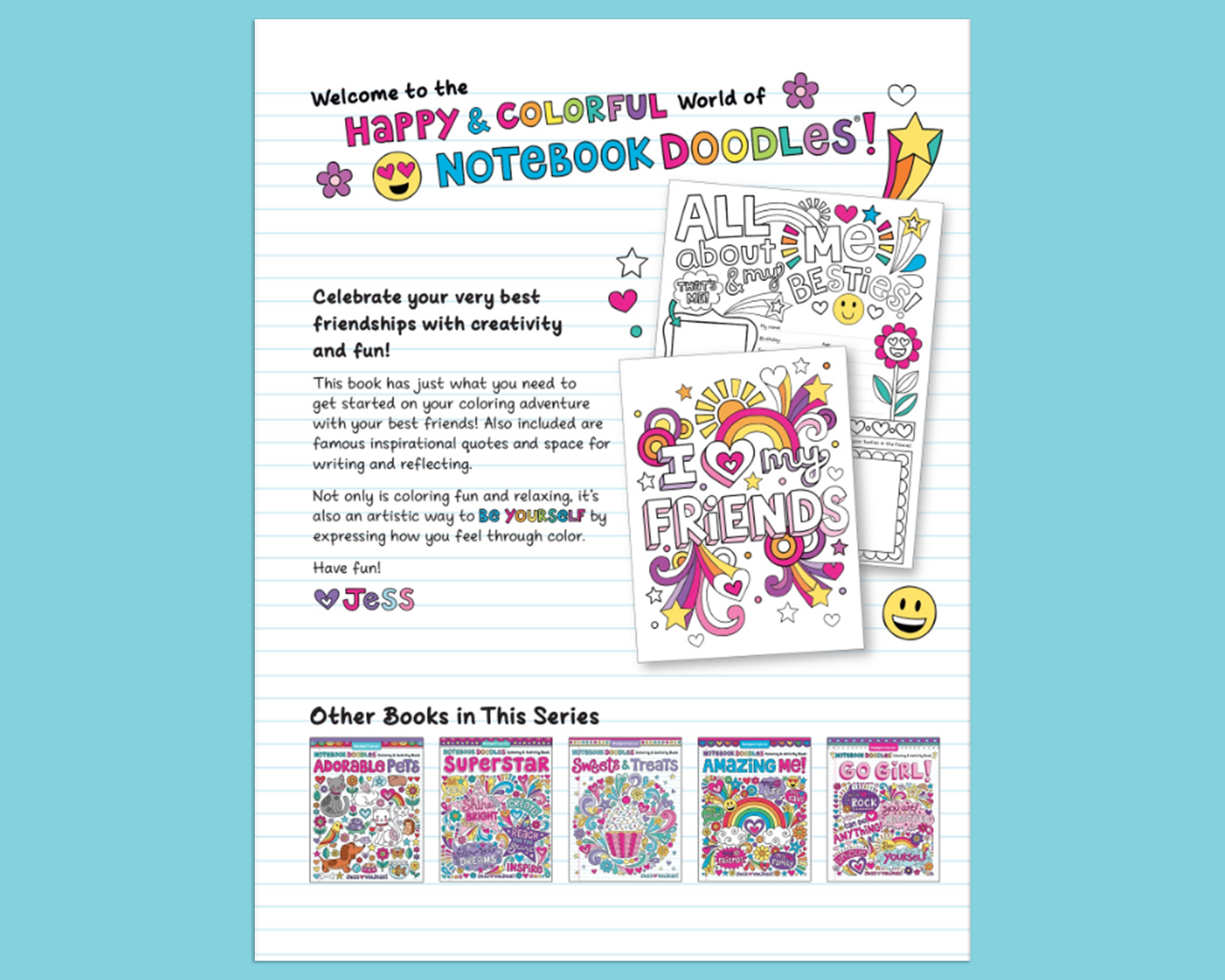 Notebook Doodles Best Friends Customized