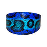 Electric/Turquoise Blue & Black 3” Wide Style Collar