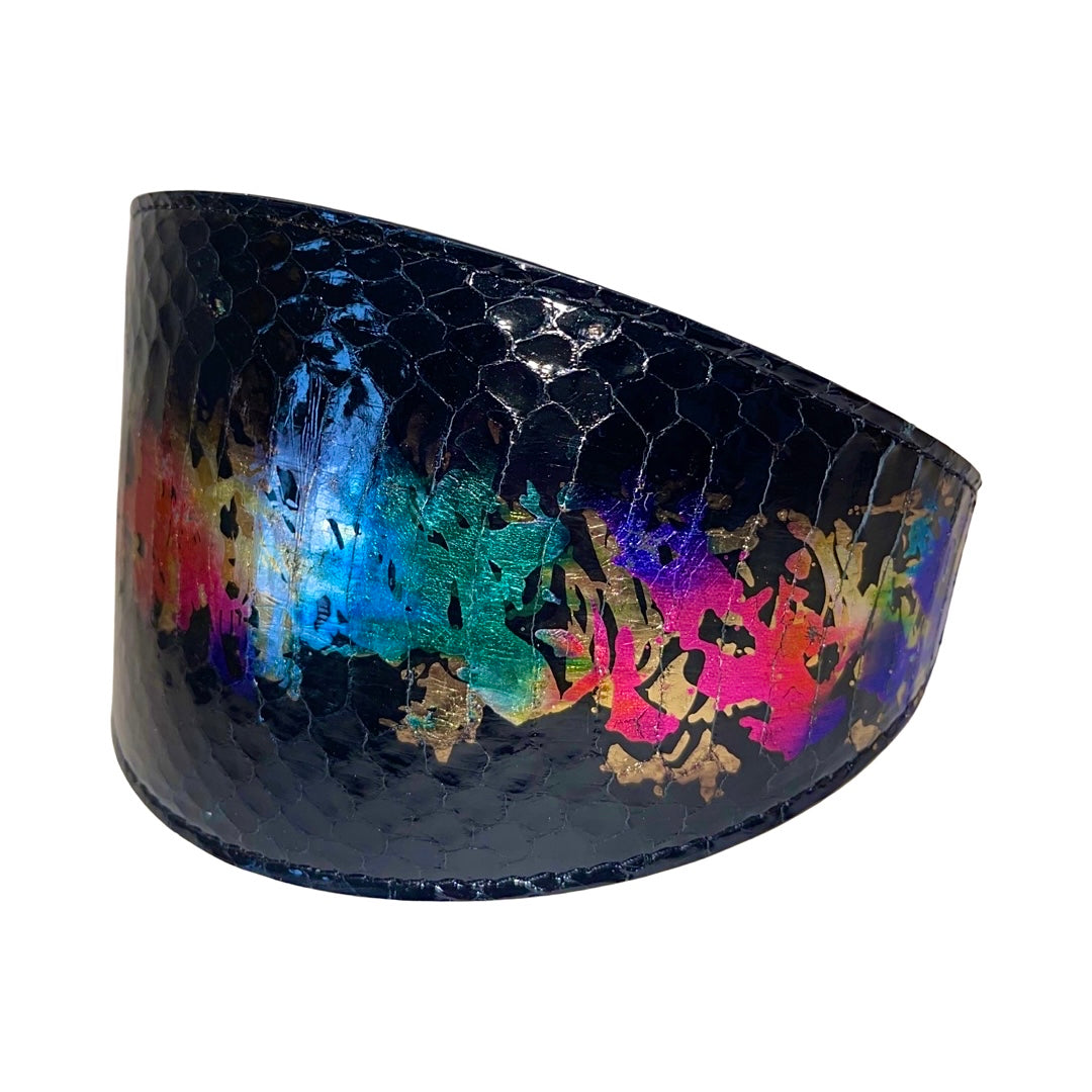 Allysa Payne Wide Style Art Deco Snake Dog Collar
