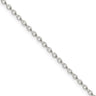 1.6mm Sterling Silver Solid Oval Rolo Chain Necklace