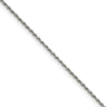 1.5mm Sterling Silver, Diamond Cut Solid Rope Chain Necklace