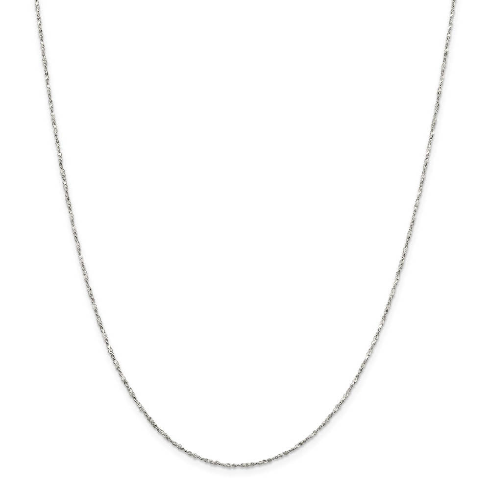1.4mm Sterling Silver, Twisted Serpentine Chain Necklace