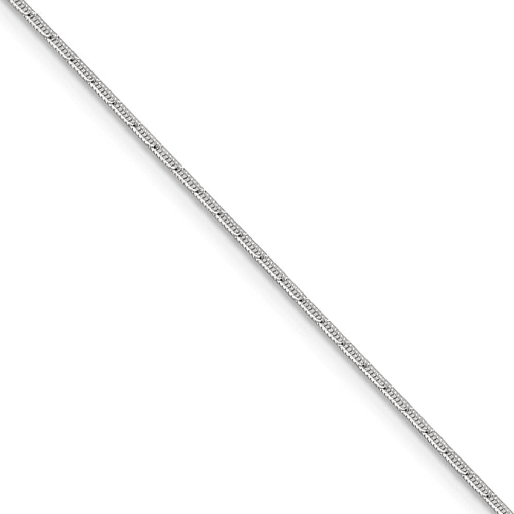 1.2mm Sterling Silver, Diamond Cut Solid Snake Chain Necklace