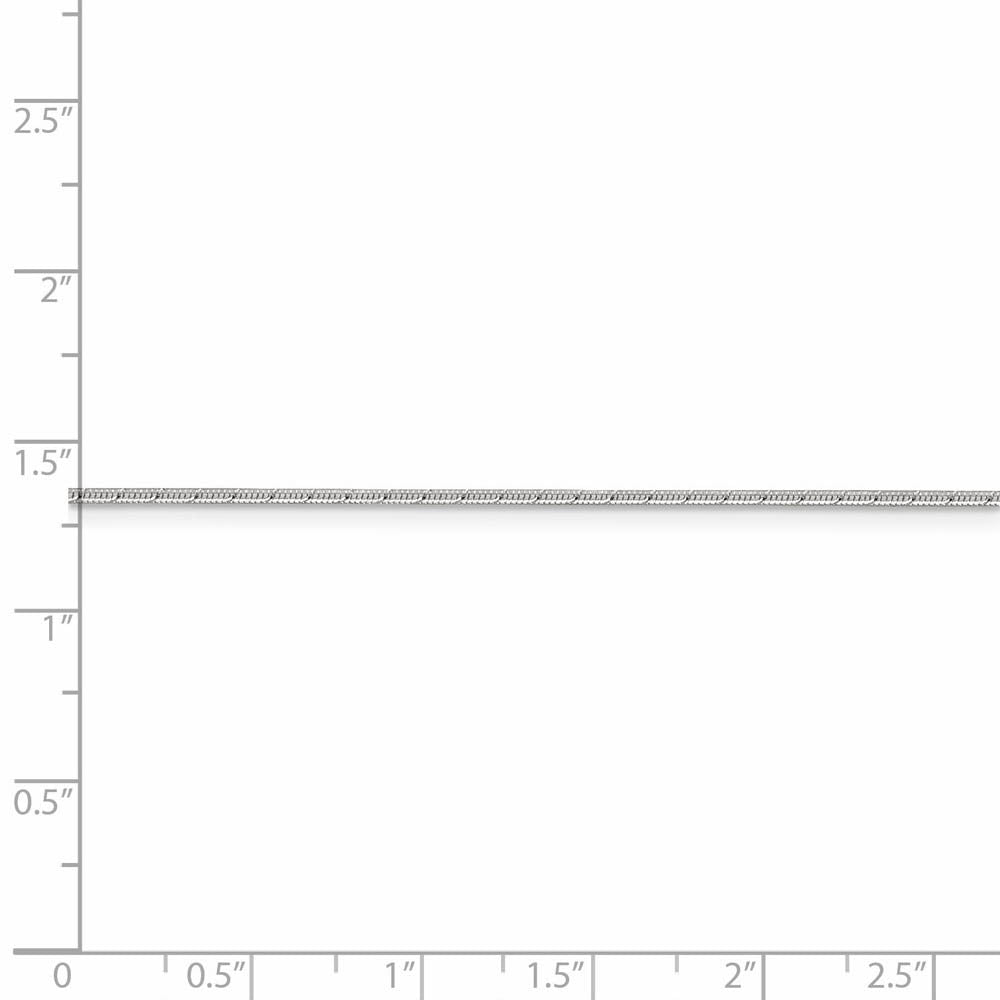 1.2mm Sterling Silver, Diamond Cut Solid Snake Chain Necklace