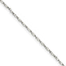 1.6mm, Sterling Silver D/C Twisted Solid Serpentine Necklace