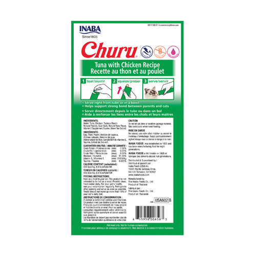 Inaba Churu Puree Tuna with Chicken Puree Cat Lickable Treats (0.5oz)