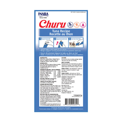 Inaba Churu Puree Tuna Puree Cat Lickable Treats (0.5oz)