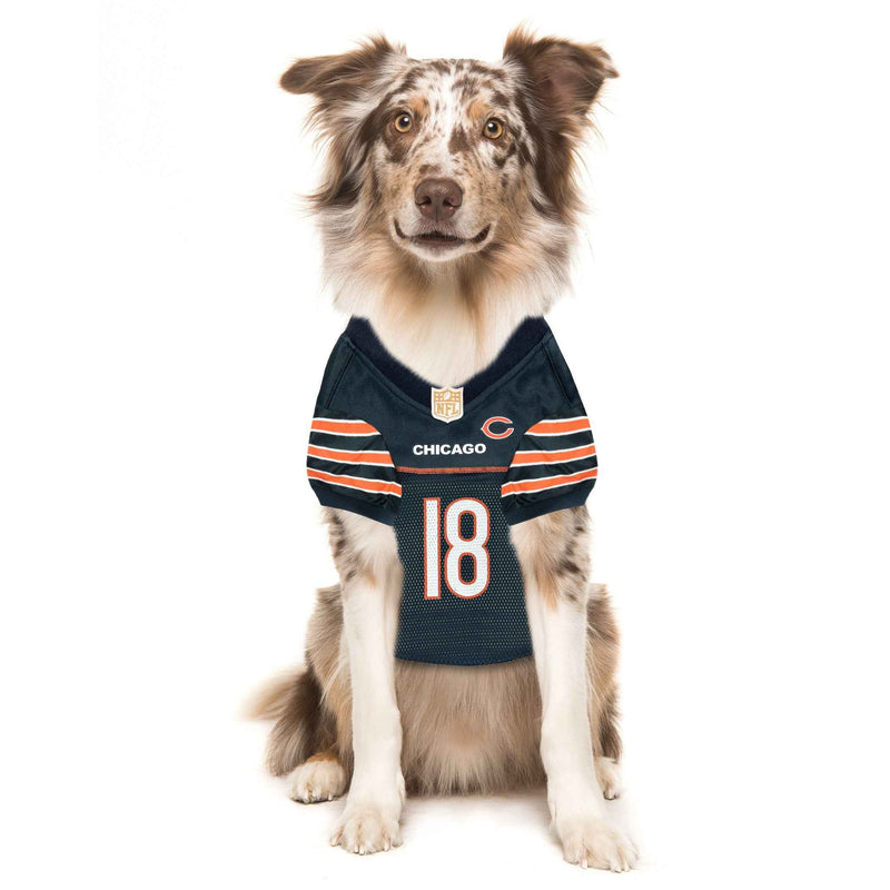 NFL Chicago Bears Caleb Williams Striped Mesh Pet Jersey
