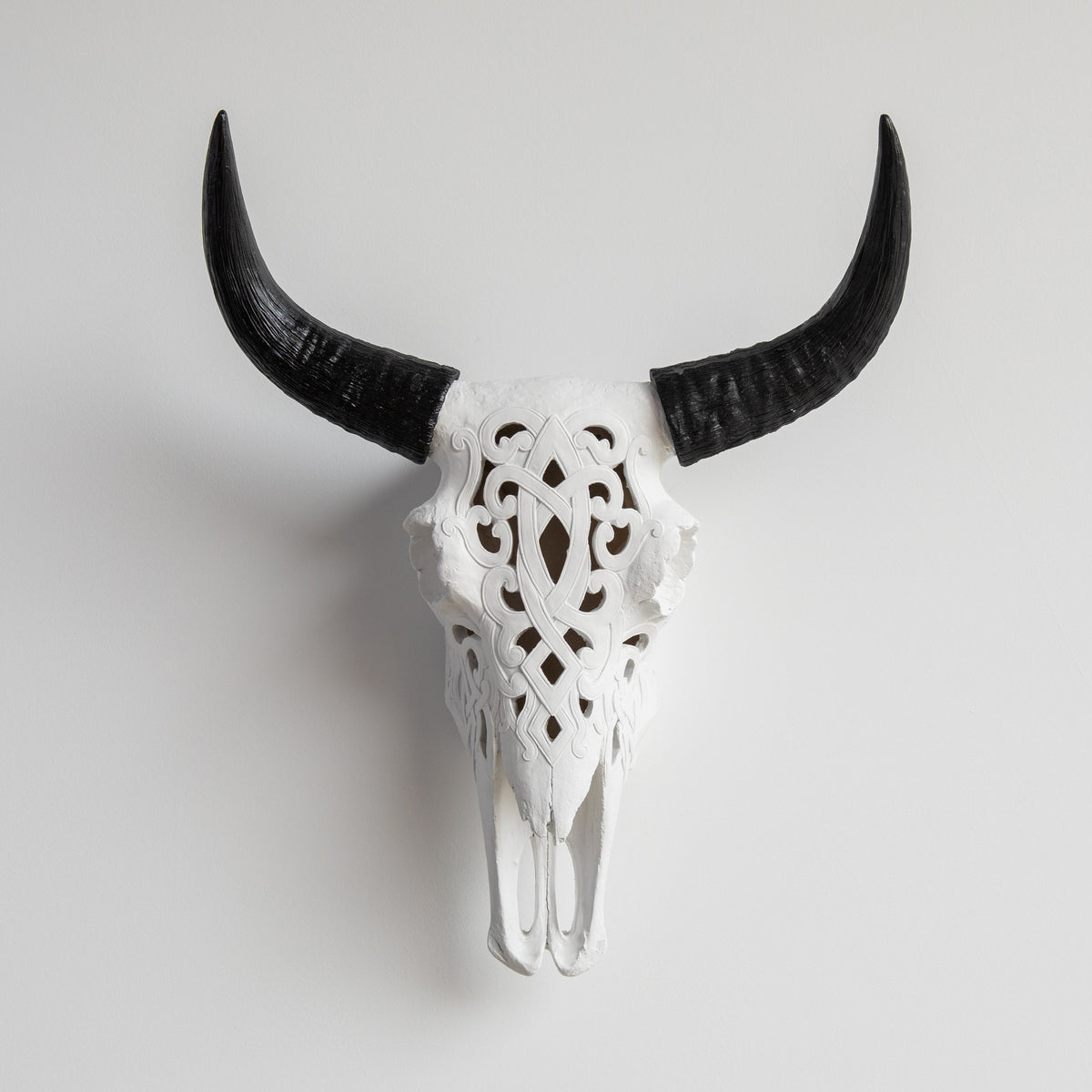 Faux Carved Cow Skull