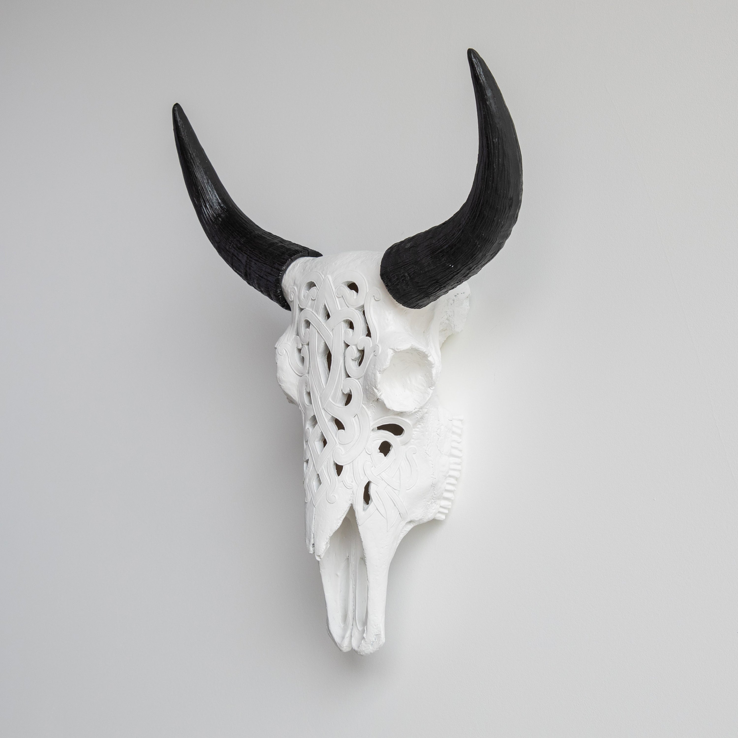 Faux Carved Cow Skull