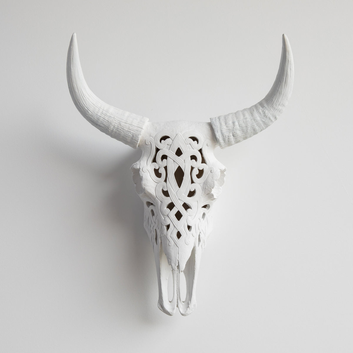 Faux Carved Cow Skull