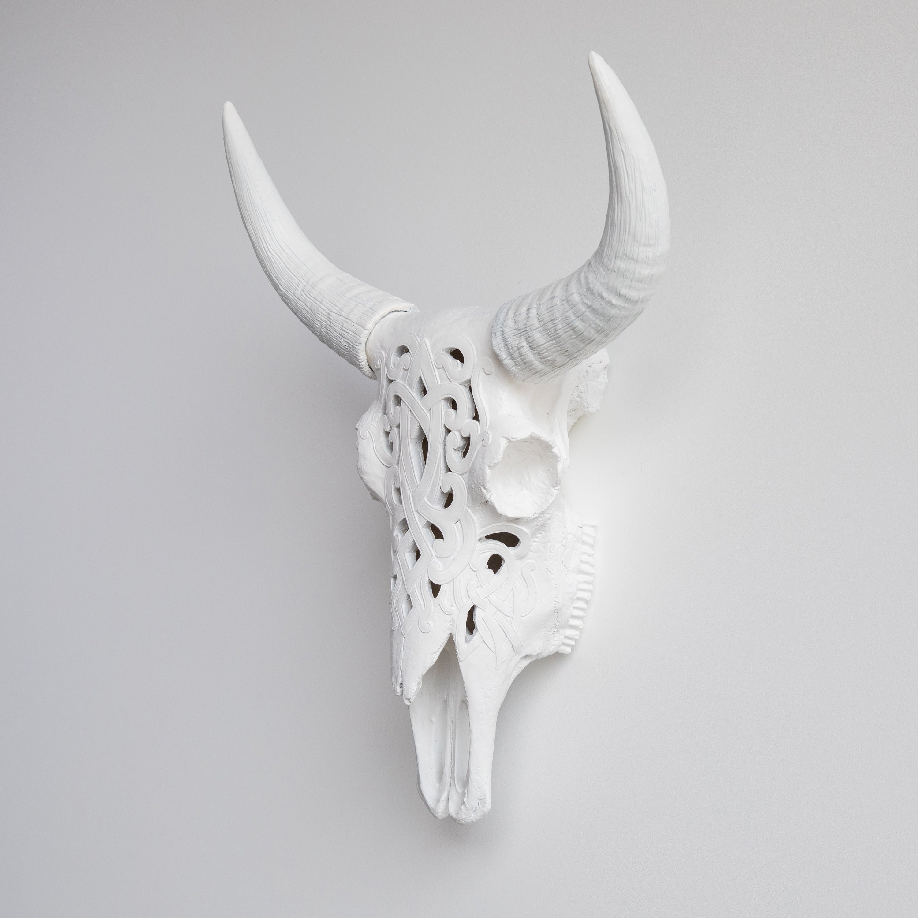 Faux Carved Cow Skull