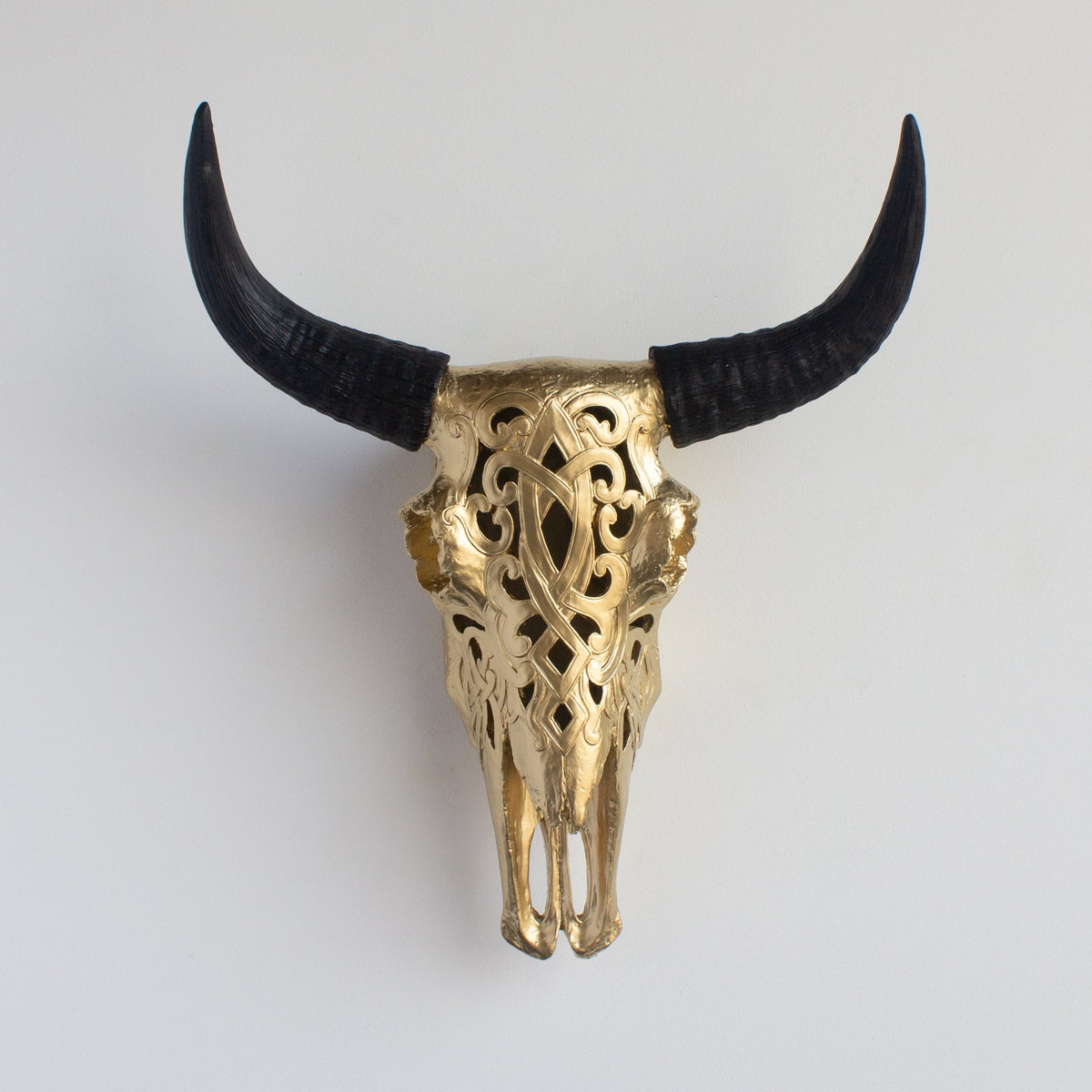 Faux Carved Cow Skull