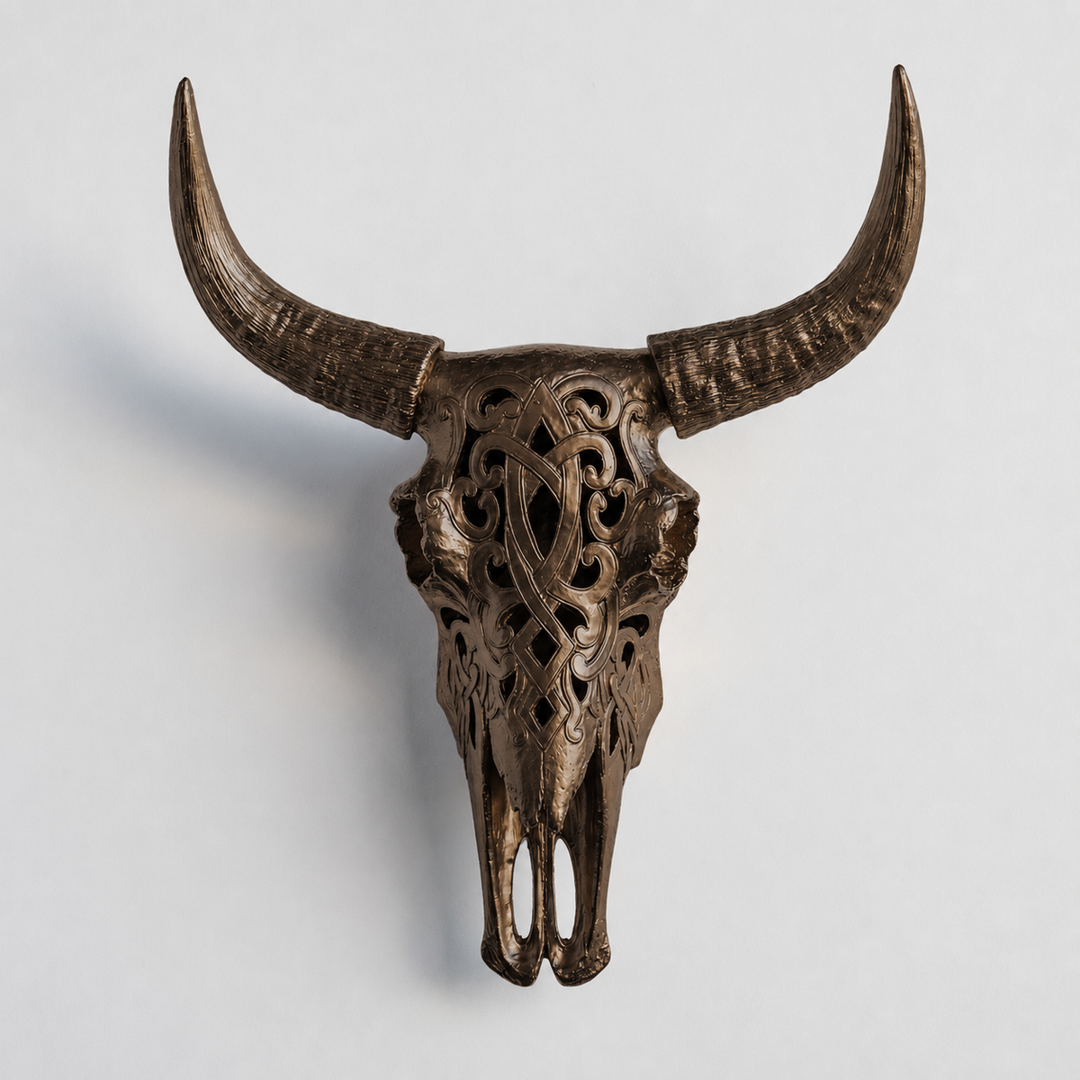 Faux Carved Cow Skull