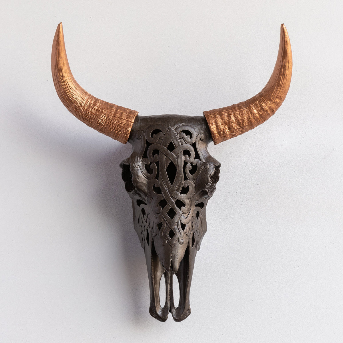Faux Carved Cow Skull