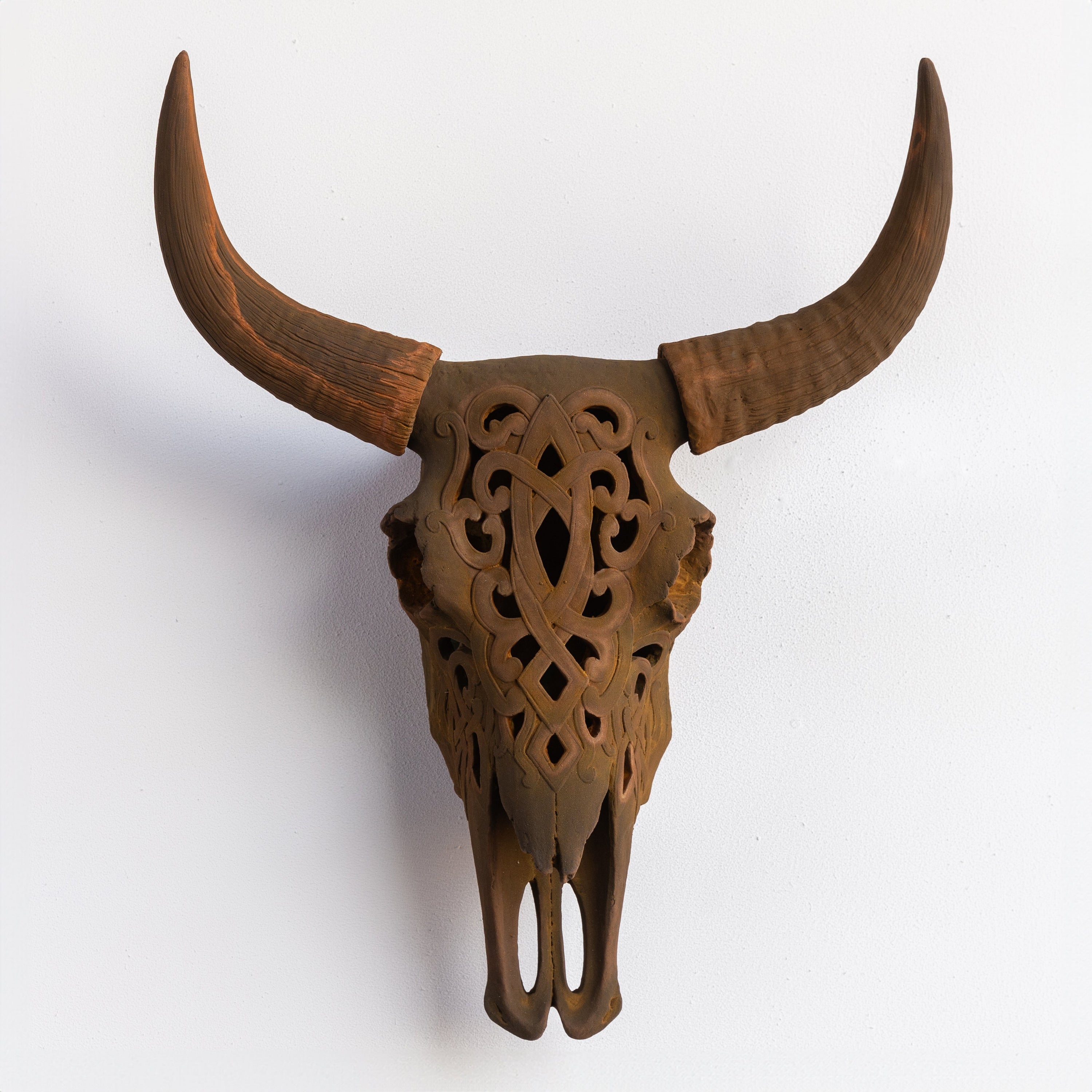 Faux Carved Cow Skull