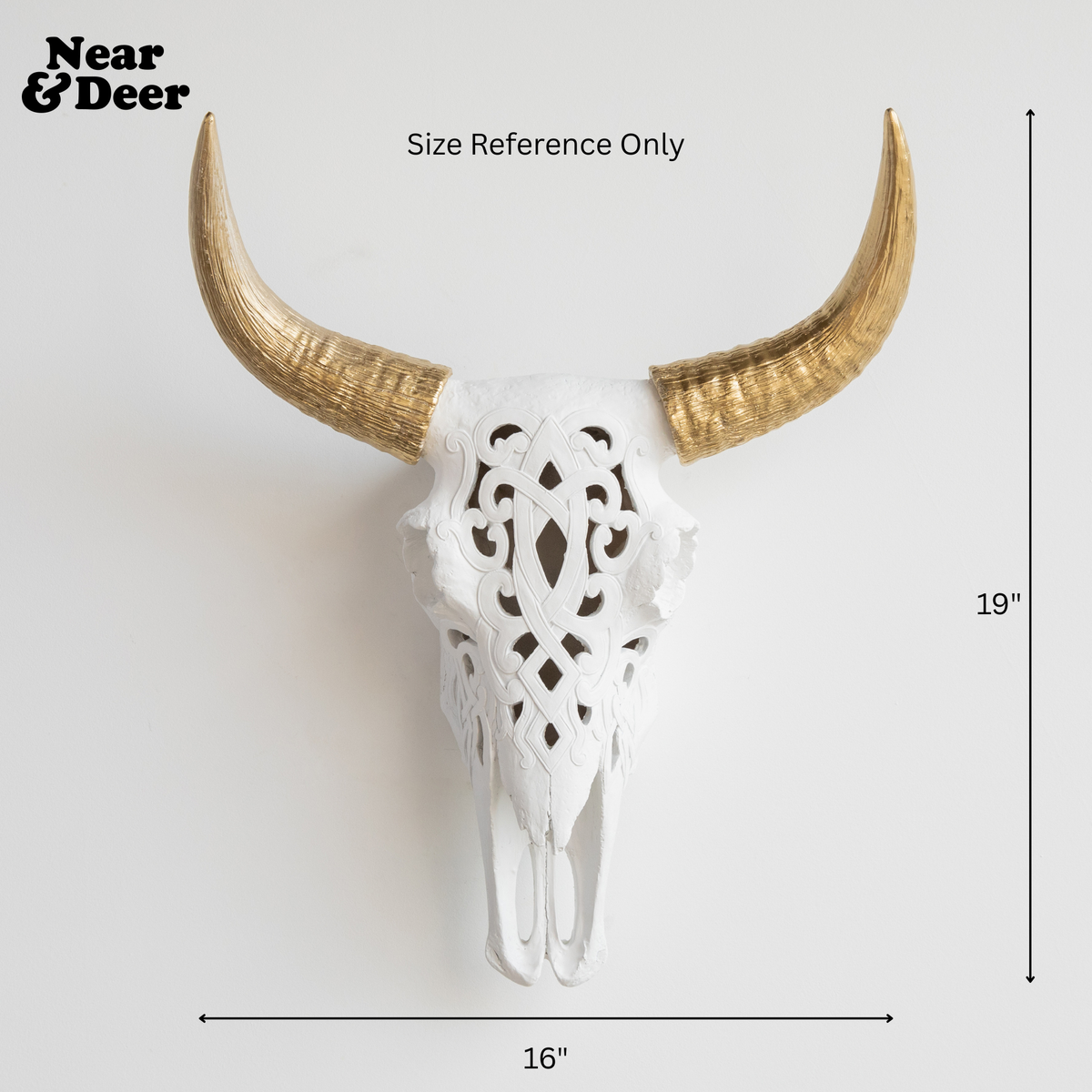 Faux Carved Cow Skull