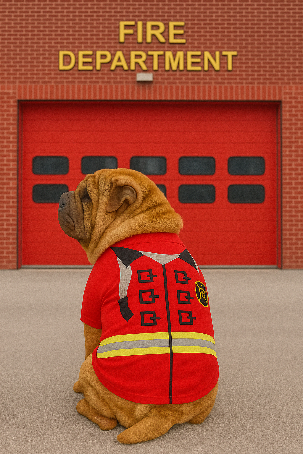 Parisian Pet Fire-Barker Halloween Costume-Red & Yellow