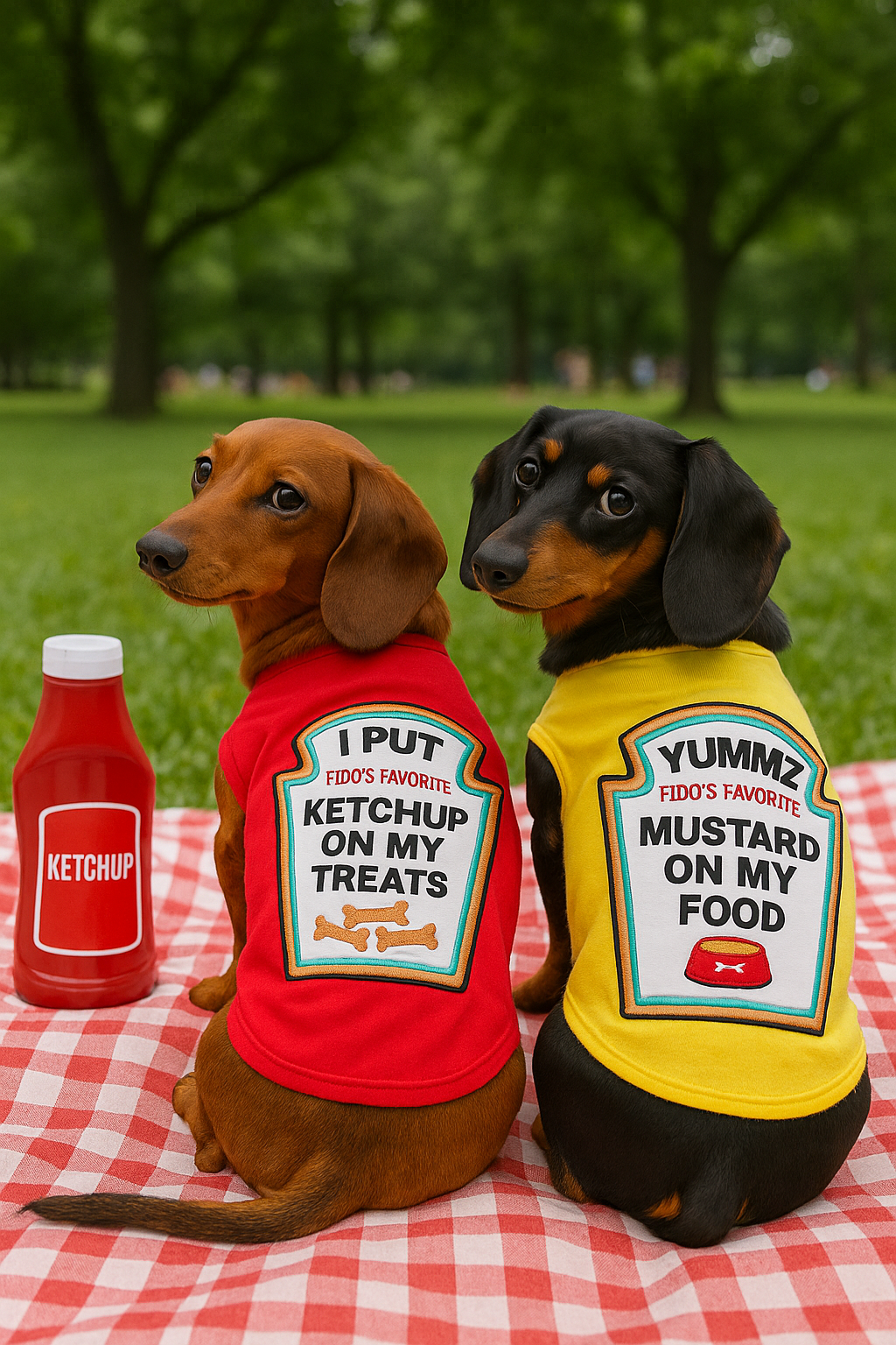 Parisian Pet Ketchup Licker Halloween Dog Costume - Fun Red Outfit for Dogs & Cats