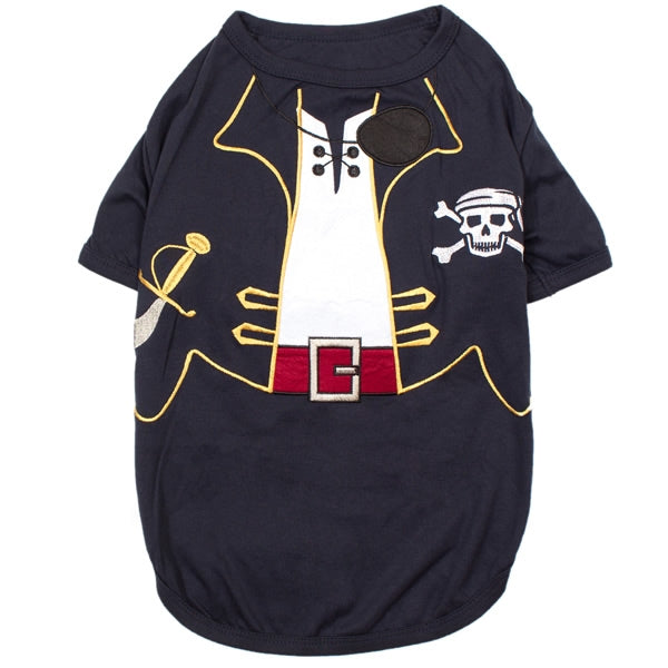 Parisian Pet Captain Spawrrow Halloween Costume-Red & Navy