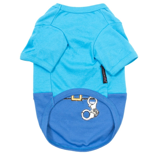 Parisian Pet Officer Woof Halloween Costume-Light Blue
