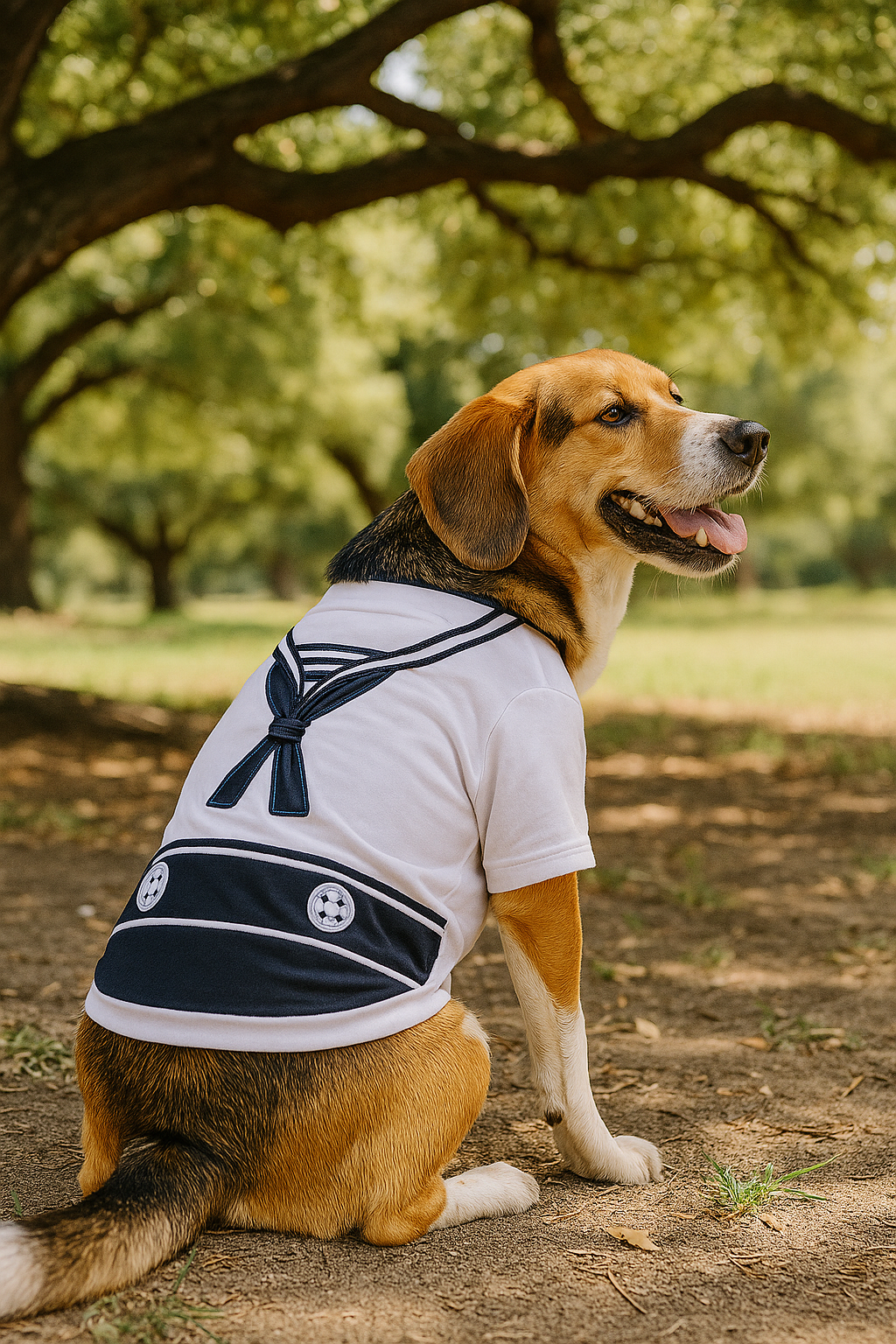 Parisian Pet Sailor Dog Halloween Costume - Navy Blue Sailor Outfit for Dogs & Cats