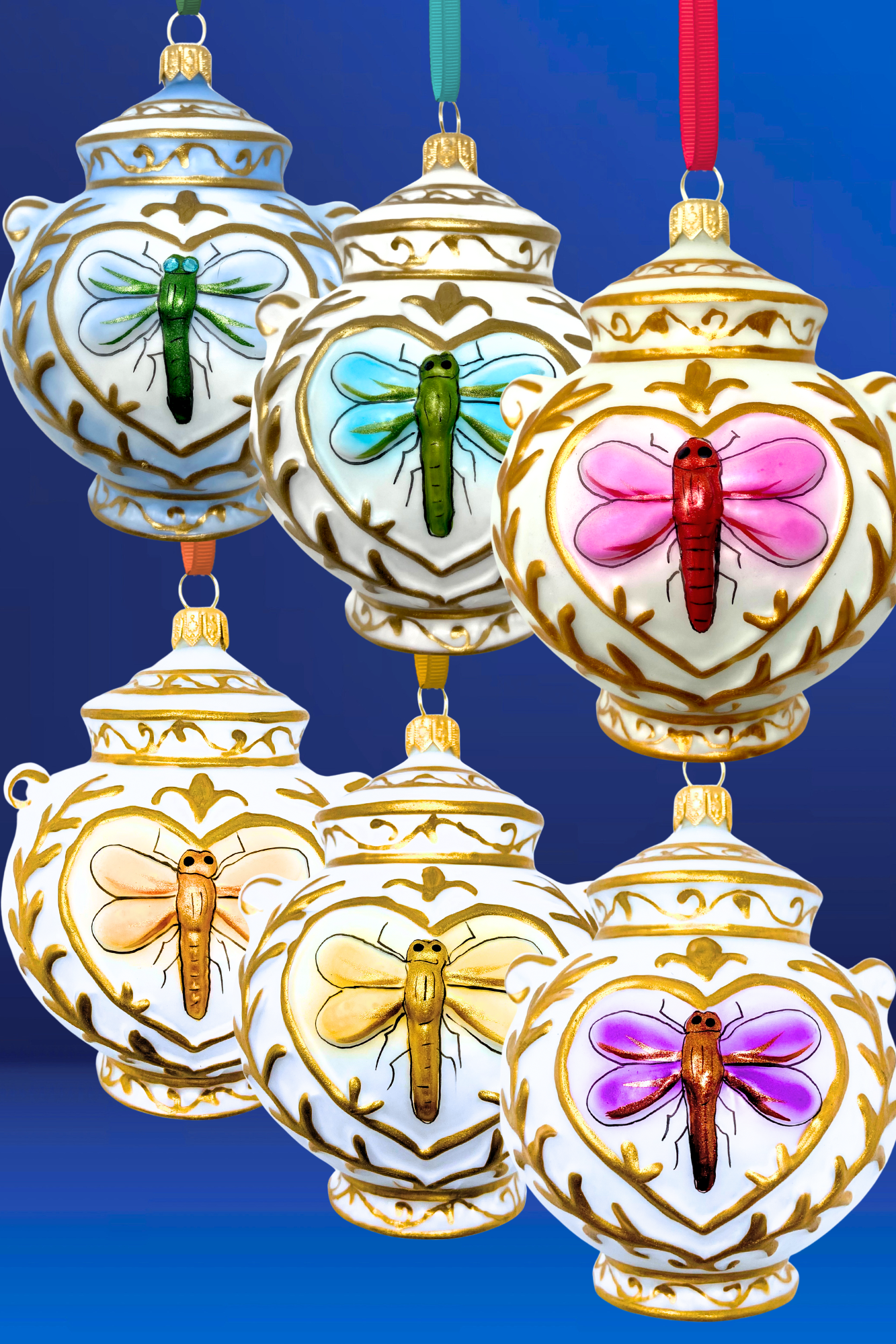Chateau French Jar Ornament Collection - Set of 6